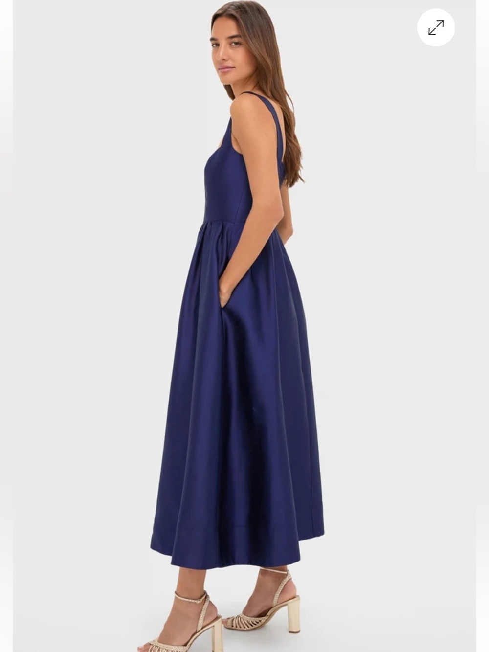 TUCKERNUCK Navy Dupioni Esme Dress - Picture 3 of 13